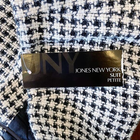 Jones New York houndstooth tweed pencil skirt size 10 Petite NEW - Picture 12 of 13